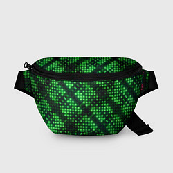 Поясная сумка Яркие зеленые точки, цвет: 3D-принт