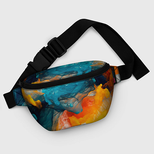Поясная сумка Синяя и оранжевая жидкости / 3D-принт – фото 4