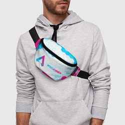 Поясная сумка Apex Legends neon gradient style: надпись и символ, цвет: 3D-принт — фото 2