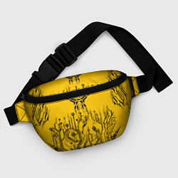 Поясная сумка Киберпанк Yellow-Black, цвет: 3D-принт — фото 2
