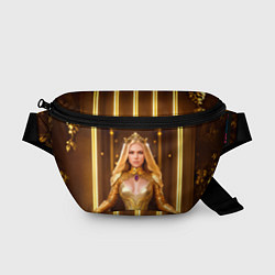 Поясная сумка Девушка королева на троне, цвет: 3D-принт