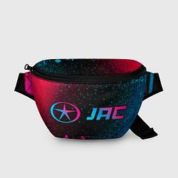 Поясная сумка JAC - neon gradient: надпись и символ, цвет: 3D-принт