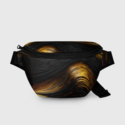 Поясная сумка Black gold waves