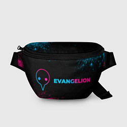 Поясная сумка Evangelion - neon gradient: надпись и символ, цвет: 3D-принт