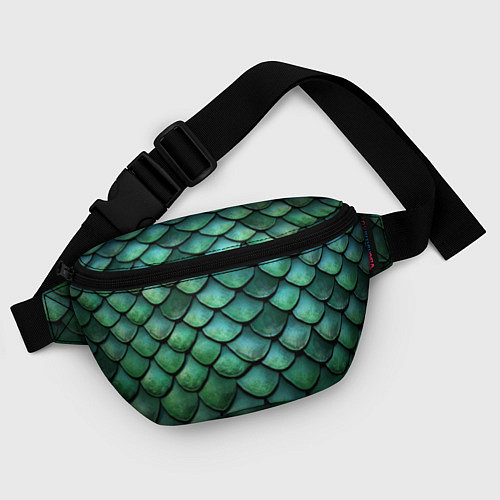 Поясная сумка Чешуя зелёного дракона / 3D-принт – фото 4