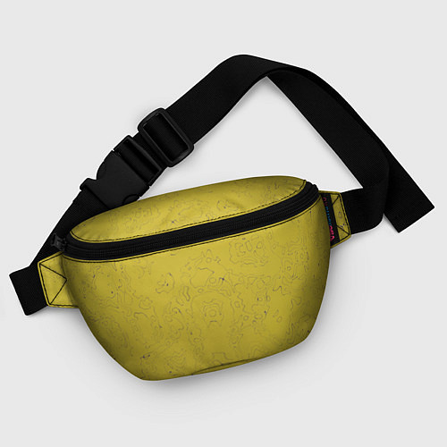Поясная сумка Рябь - зеленовато-желтый и фиолетовый - узор Хуф и / 3D-принт – фото 4
