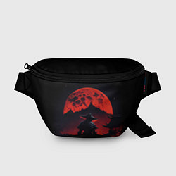 Поясная сумка Самурай, деревня и луна - мрачный, цвет: 3D-принт