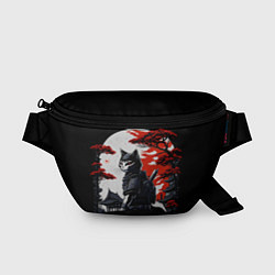 Поясная сумка Котик ниндзя - мрачный, цвет: 3D-принт