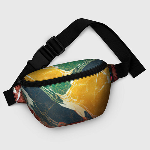 Поясная сумка Мраморная радуга / 3D-принт – фото 4