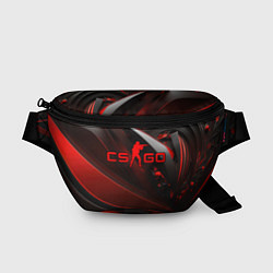 Поясная сумка CS GO red and black, цвет: 3D-принт