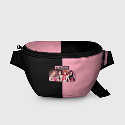 Поясная сумка Черно-розовый градиент Black Pink