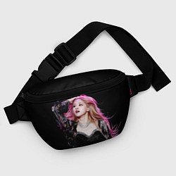Поясная сумка Blackpink Rose Pink hair, цвет: 3D-принт — фото 2