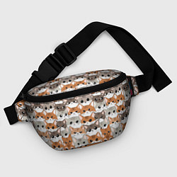 Поясная сумка Паттерн милые котики, цвет: 3D-принт — фото 2