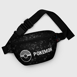Поясная сумка Pokemon glitch на темном фоне: надпись и символ, цвет: 3D-принт — фото 2