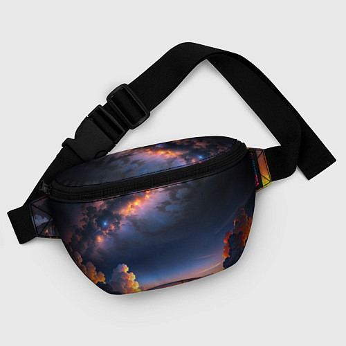 Поясная сумка Млечный путь и облака на закате / 3D-принт – фото 4