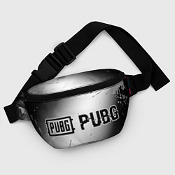 Поясная сумка PUBG glitch на светлом фоне: надпись и символ, цвет: 3D-принт — фото 2