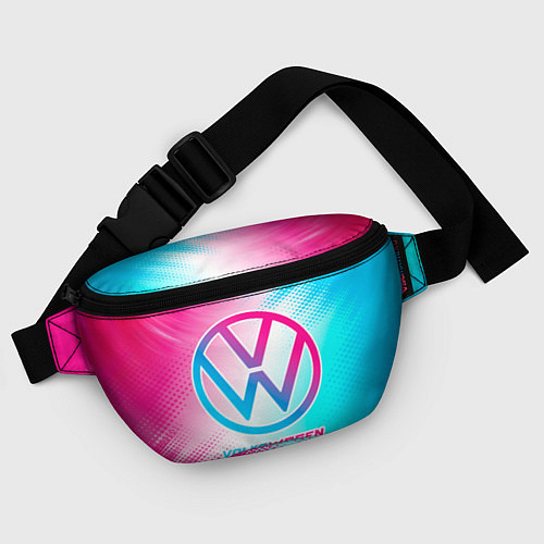 Поясная сумка Volkswagen neon gradient style / 3D-принт – фото 4