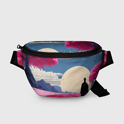 Поясная сумка Самурай в поле на закате, цвет: 3D-принт