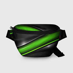 Поясная сумка Зеленая объемная полосы, цвет: 3D-принт