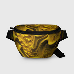 Поясная сумка Объемная желтая текстура, цвет: 3D-принт