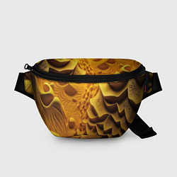 Поясная сумка Желтая объемная абстракция, цвет: 3D-принт