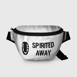 Поясная сумка Spirited Away glitch на светлом фоне: надпись и си