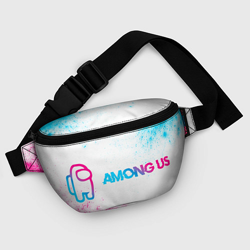 Поясная сумка Among Us neon gradient style: надпись и символ / 3D-принт – фото 4