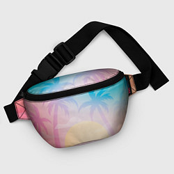 Поясная сумка Градиентовый летний пейзаж, цвет: 3D-принт — фото 2