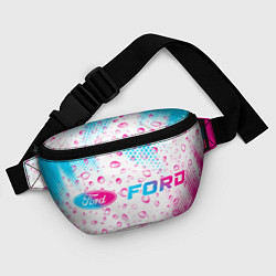 Поясная сумка Ford neon gradient style: надпись и символ, цвет: 3D-принт — фото 2