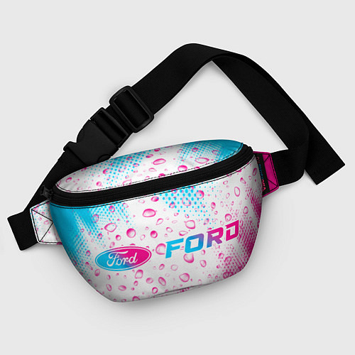 Поясная сумка Ford neon gradient style: надпись и символ / 3D-принт – фото 4