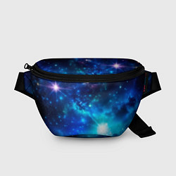 Поясная сумка Звёздный космос чёрно-синий