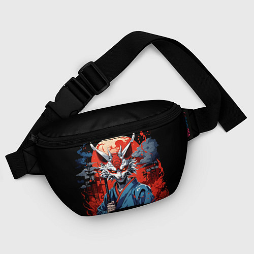Поясная сумка Японский воин в рогатой маске / 3D-принт – фото 4