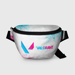 Поясная сумка Valorant neon gradient style: надпись и символ