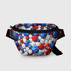 Поясная сумка Шарики в цветах флага РФ, цвет: 3D-принт