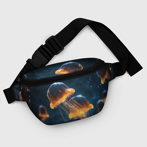 Поясная сумка Люминисцентные медузы / 3D-принт – фото 4
