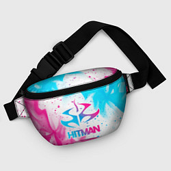 Поясная сумка Hitman neon gradient style, цвет: 3D-принт — фото 2