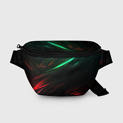 Поясная сумка Dark red and green, цвет: 3D-принт
