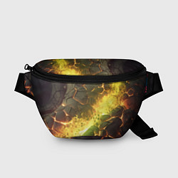 Поясная сумка Разлом плиты с лавой, цвет: 3D-принт