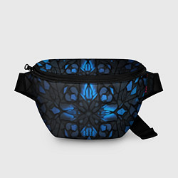 Поясная сумка Синий абстрактный узор на плитах