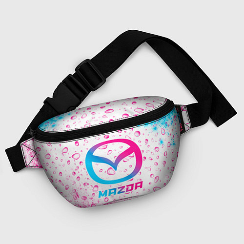 Поясная сумка Mazda neon gradient style / 3D-принт – фото 4