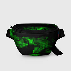 Поясная сумка Зеленые пирамиды, цвет: 3D-принт