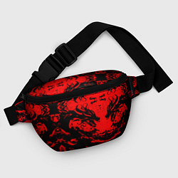 Поясная сумка Черный дракон на красном небе, цвет: 3D-принт — фото 2