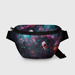 Поясная сумка Череп - красочная фантазия - нейросеть, цвет: 3D-принт