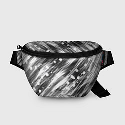 Поясная сумка Черно-белые штрихи, цвет: 3D-принт