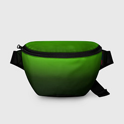 Поясная сумка Градиент ядовитый зеленый - черный