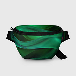 Поясная сумка Зеленые абстрактные волны