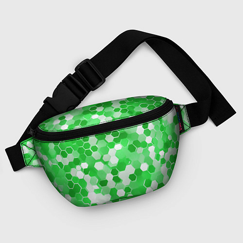 Поясная сумка Кибер Hexagon Зелёный / 3D-принт – фото 4
