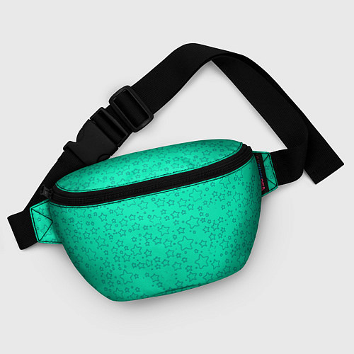 Поясная сумка Звёздочки светло-зелёный / 3D-принт – фото 4