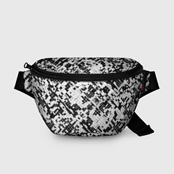 Поясная сумка Чёрно-белая сеть, цвет: 3D-принт