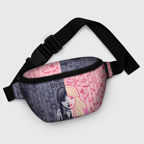 Поясная сумка Барби и Уэнсдей - мои две личности: в стиле тату / 3D-принт – фото 4